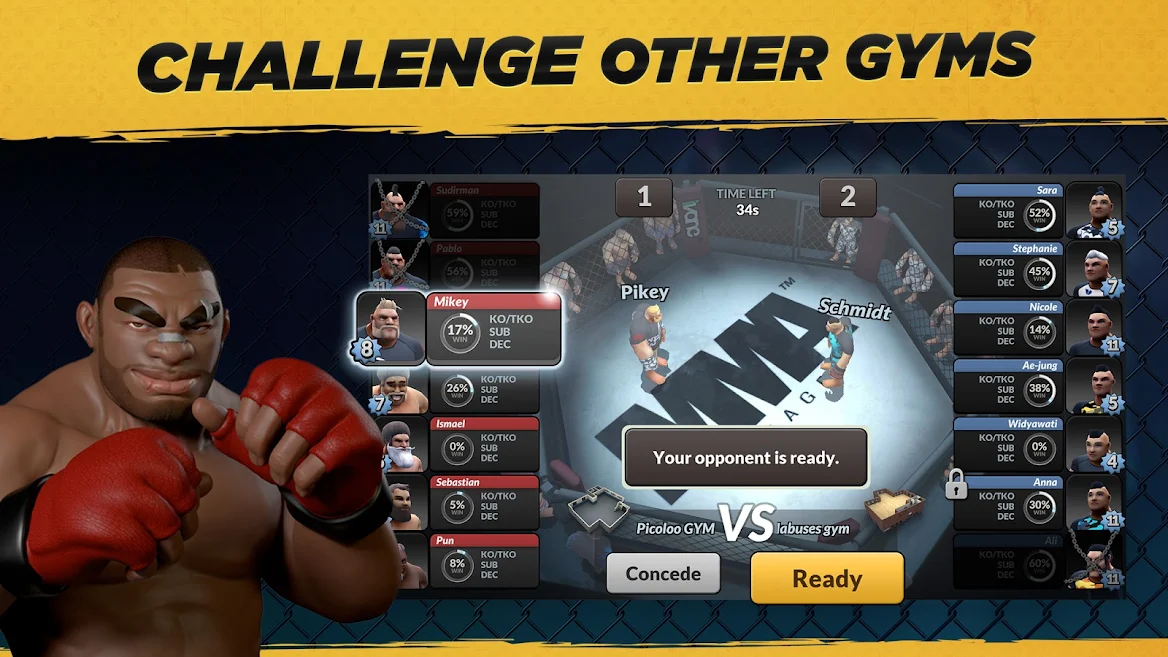 MMA Manager GYMS