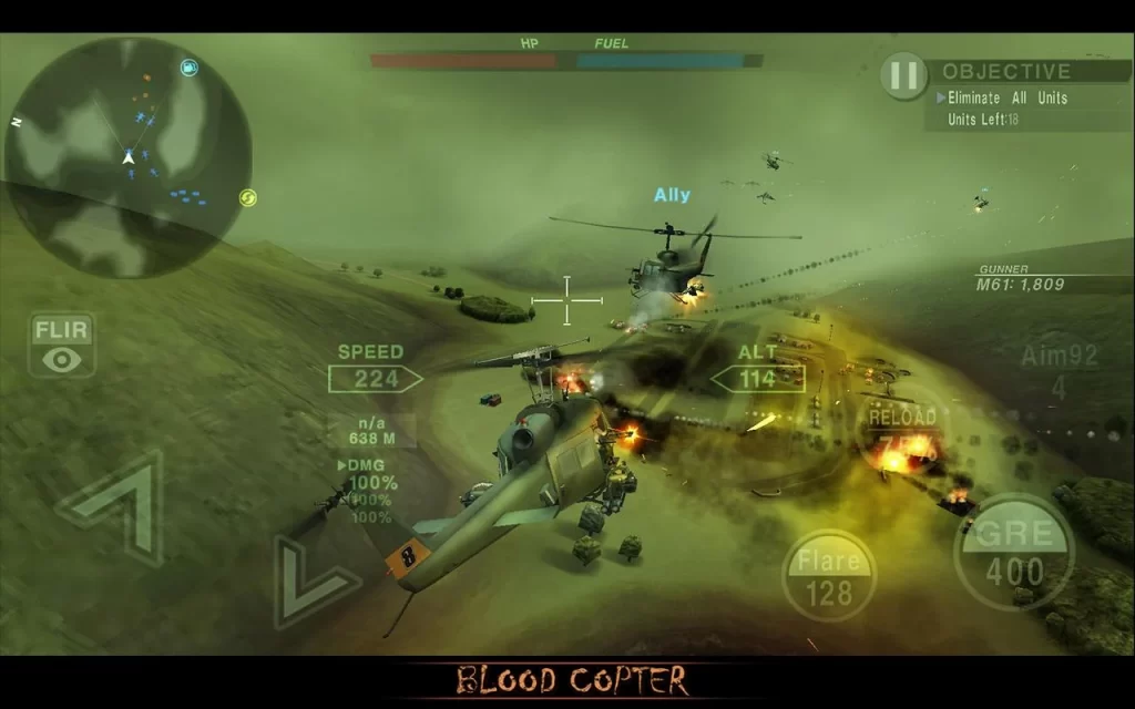 BLOOD COPTER Action
