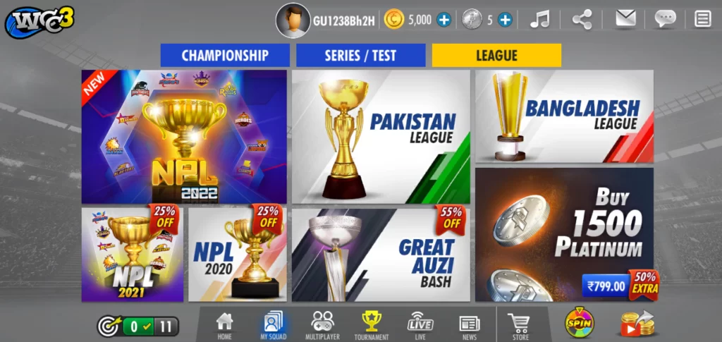 World Cricket Championship 3 Modes